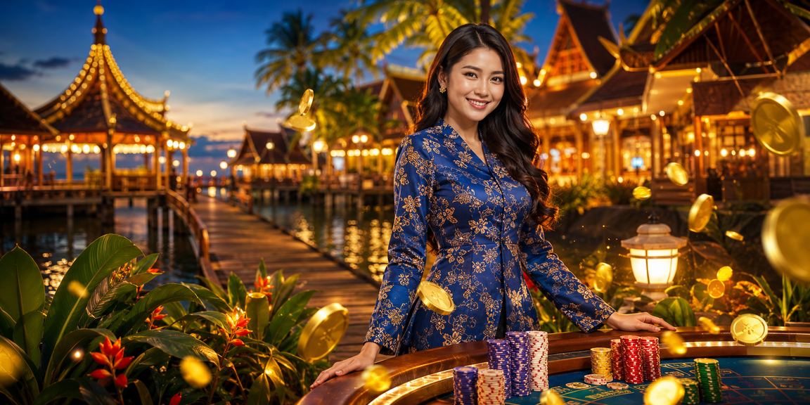 Suasana kasino hiburan baju kurung Malaysia di Sarawak